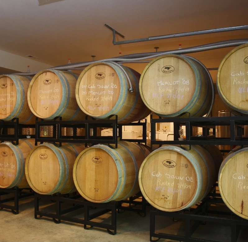 Barrels of wine.