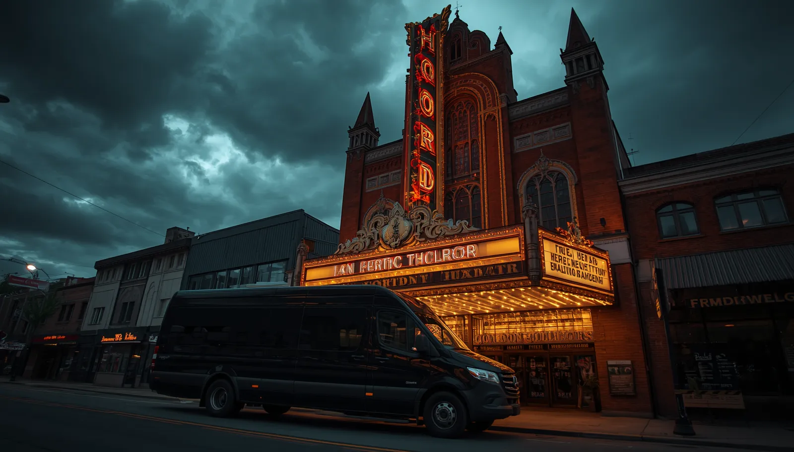 Group transportation to Frankenstein at Chesapeake Shakespeare Company with Bayside Limousines