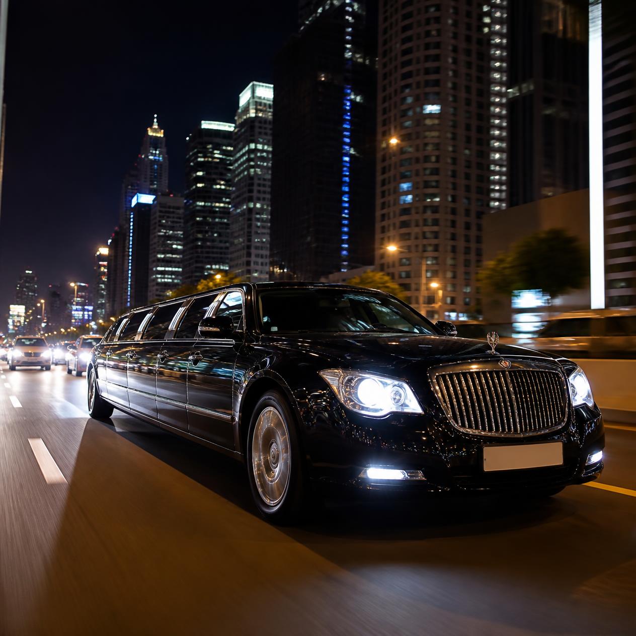 Chauffeur opening the door of an hourly limo rental in Washington DC