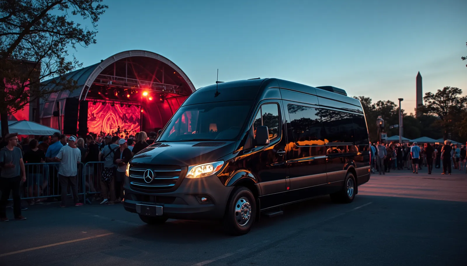 Group transportation to Modest Mouse at Pier Six Pavilion Baltimore with Bayside Limousines