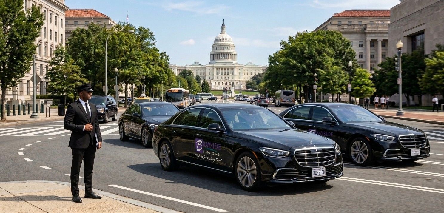 Infographic showing DCA to Baltimore distance and all transportation options 2026