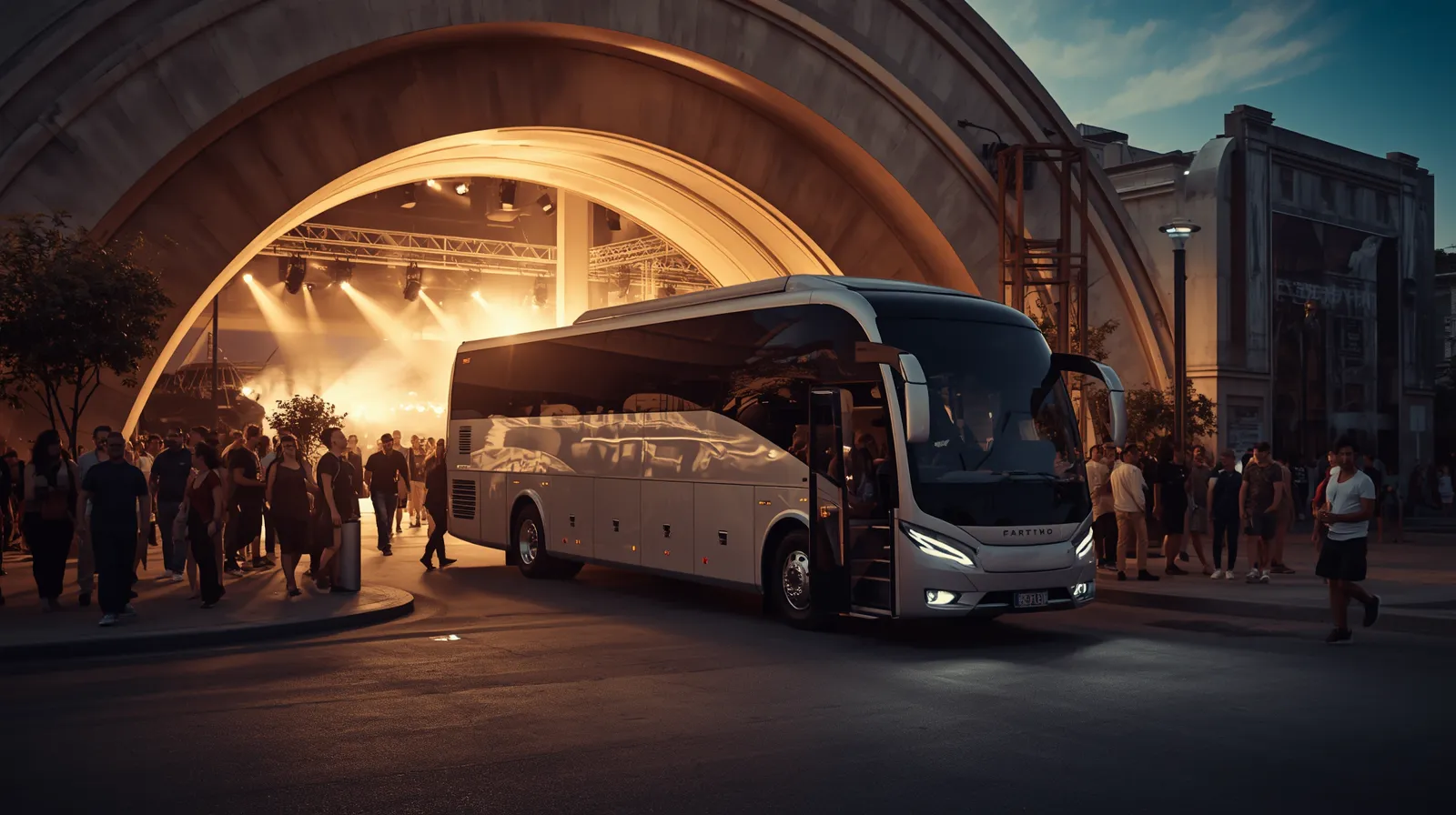 Group of music fans arriving by private car at The Wharf waterfront in Washington DC for Rodrigo y Gabriela October 2026