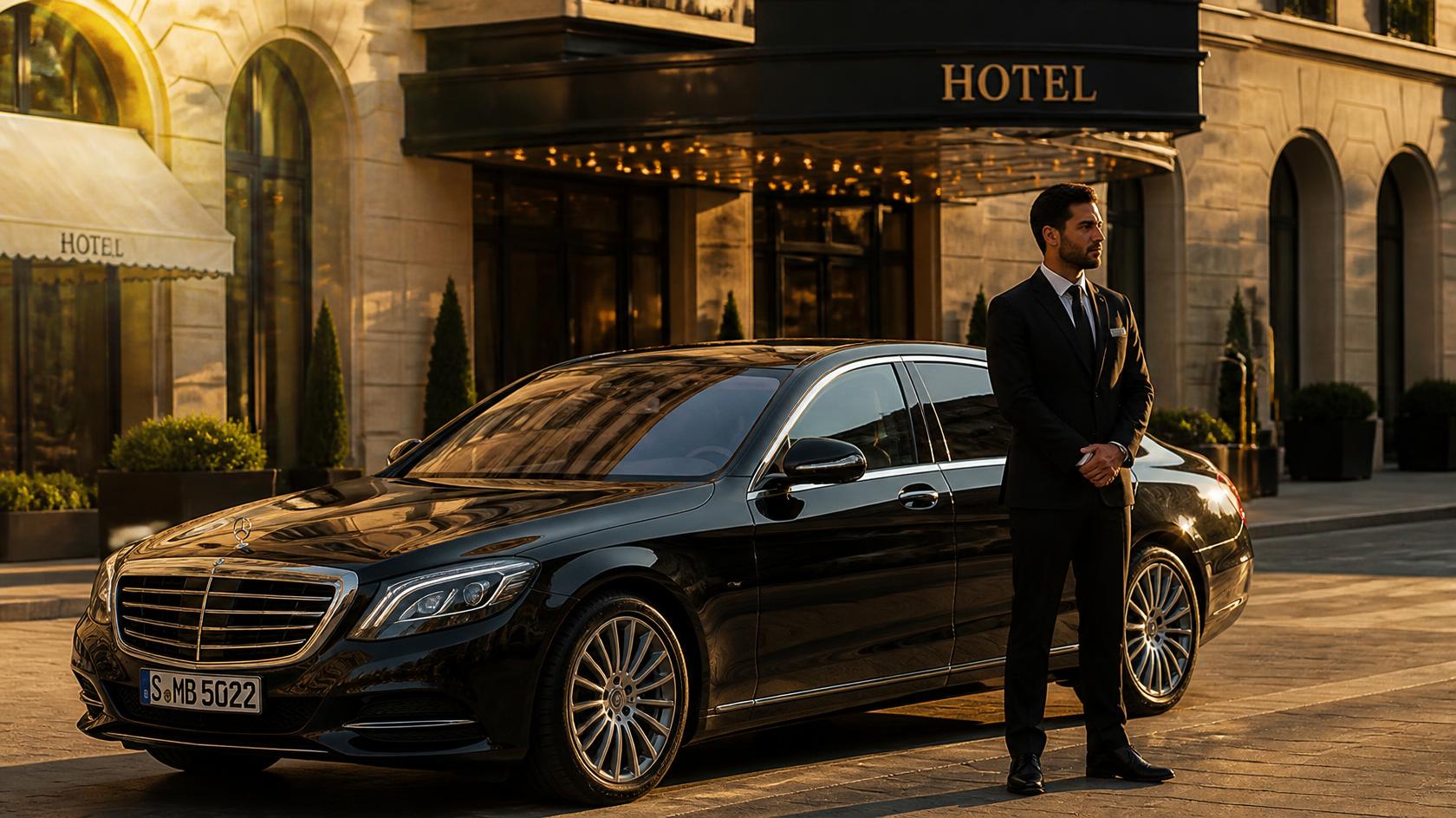 Professional black car chauffeur service in Middleburg Virginia