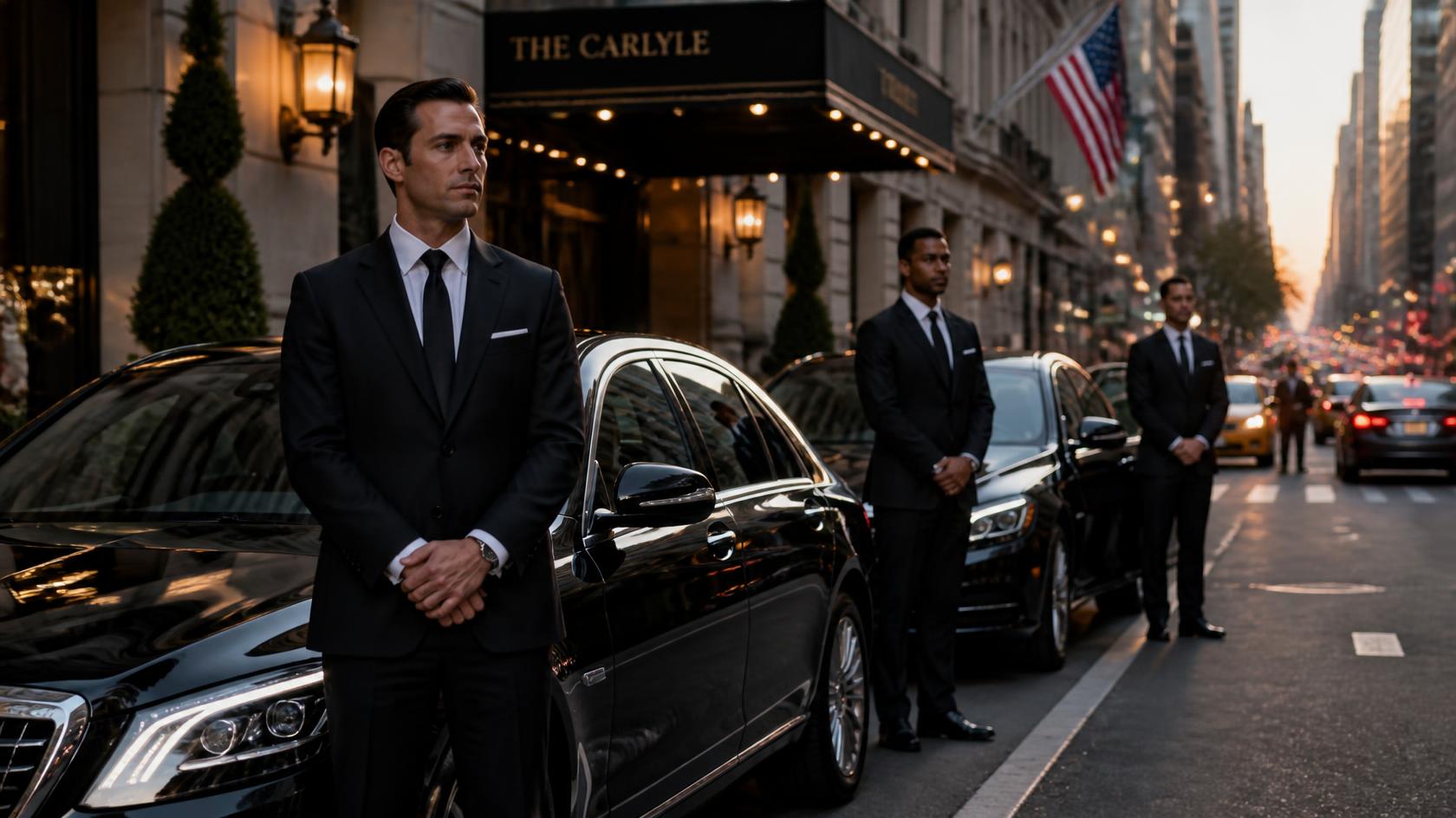 Professional chauffeur opening the door of a Bayside Limousines vehicle for a Frederick County wine tour