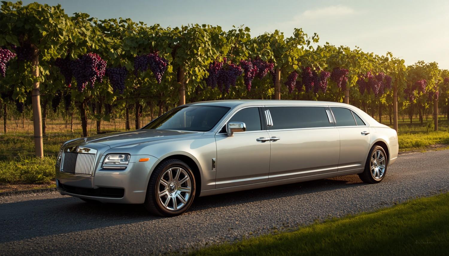 Private limo outside Middleburg VA winery vineyard
